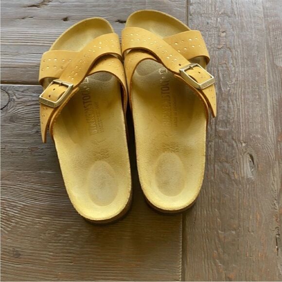 Birkenstock Siena Riveted Sandals Yellow EU 37 - Picture 4 of 7